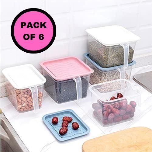 Unbreakable kitchen storage Fruits Basket - 1000 ml (Pack of 6, Blue)